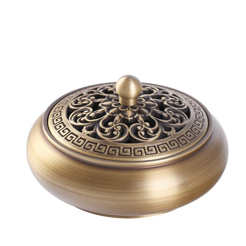 

Pure Copper Household Indoor Sandalwood Incense Burner Seat Indoor Household Incense Sticks and Coil Burner