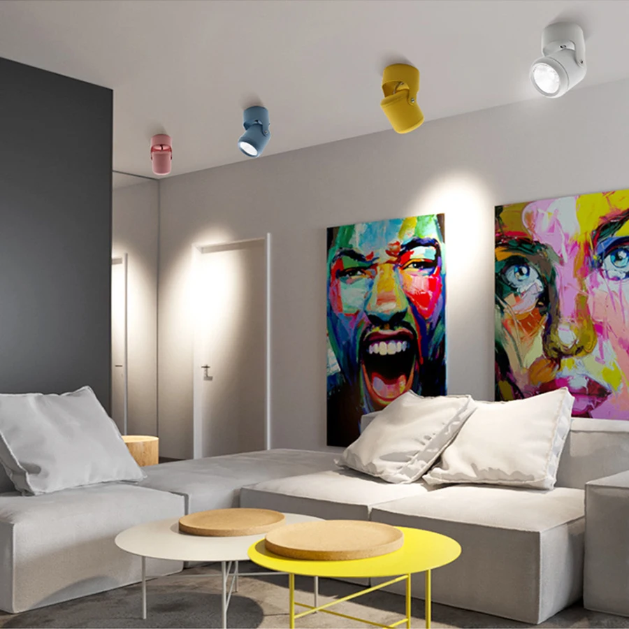 Светодиодный прожектор с поверхностным креплением вращающийся светильник