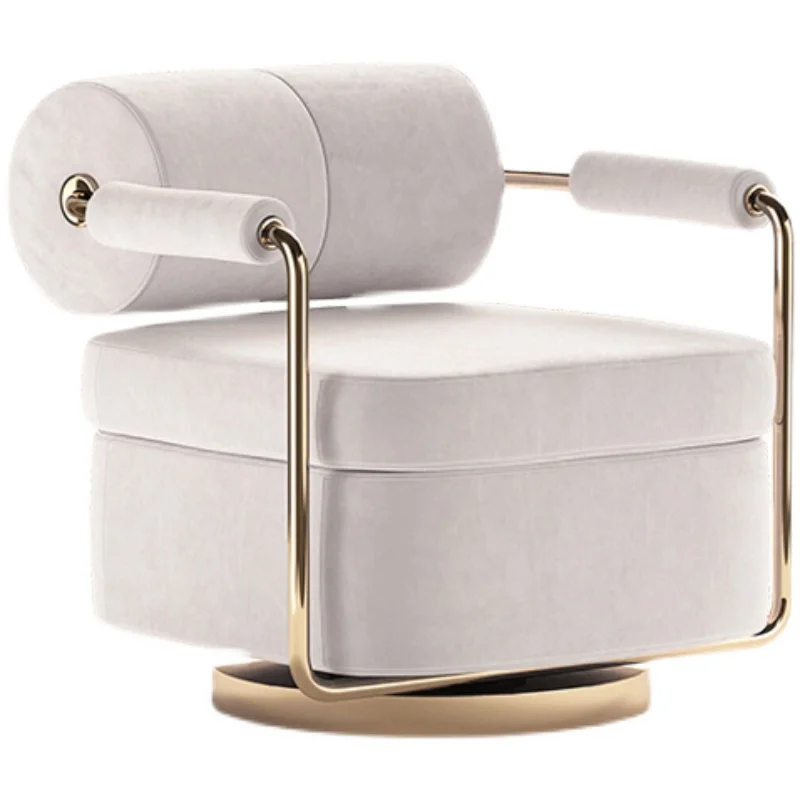 

Желтый фланелевый одноместный диван в итальянском стиле, креативный дизайн, гостиная, стул для виллы, модель комнаты