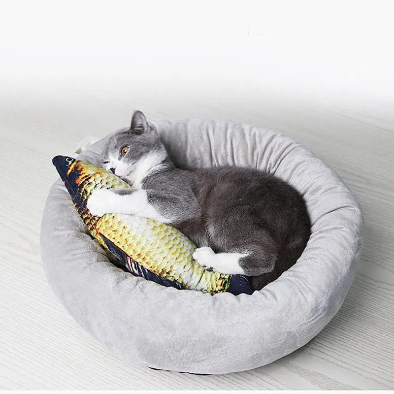 30cm Electric Beating Plush Simulation Arowana Pet Cats Toy Artificial Fish 1 | Дом и сад