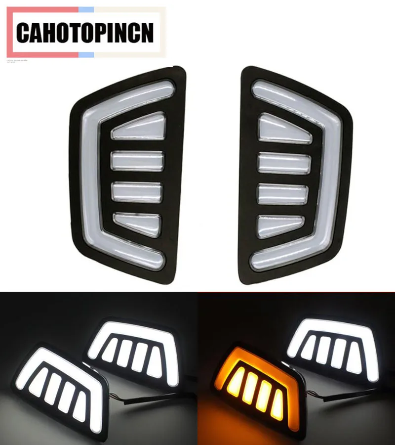 Для Ford Ranger 2015 2016 2017 2018 Водонепроницаемый светодиодный DRL Дневной светильник