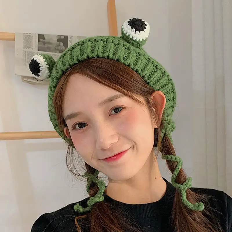 

Зимняя Женская Вязаная Шапка-бини в стиле хип-хоп