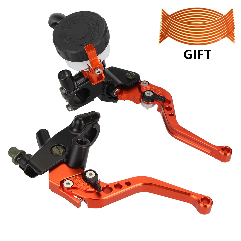 Оранжевые рычаги тормоза мотоцикла 7/8 дюйма 22 мм сцепления основной цилиндр