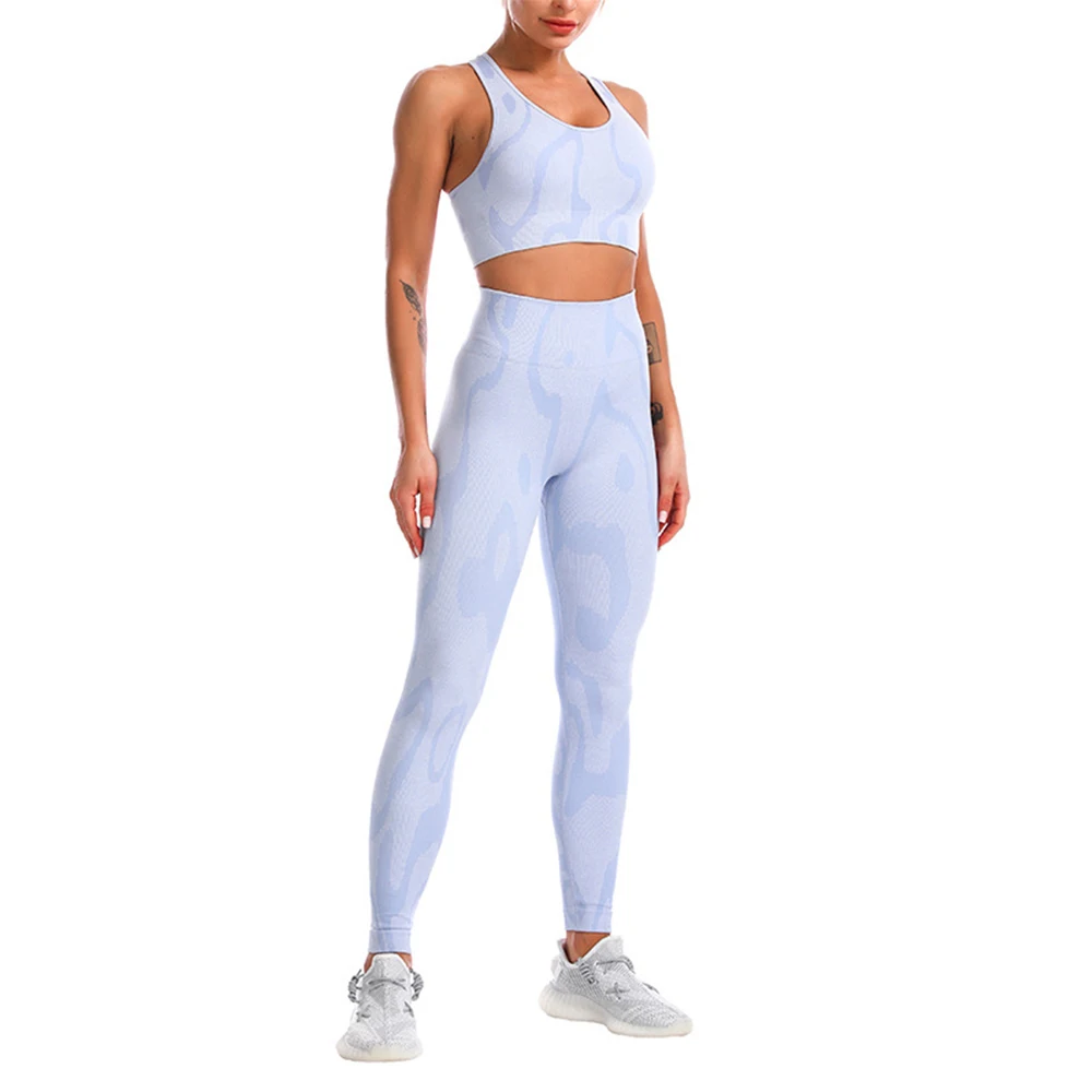 

2 Piece Fitness Women Yoga Set Bras+Seamless Leggings Push Up Pants Exercise Padded Gym Workout Running Suit Sportswear Athletic