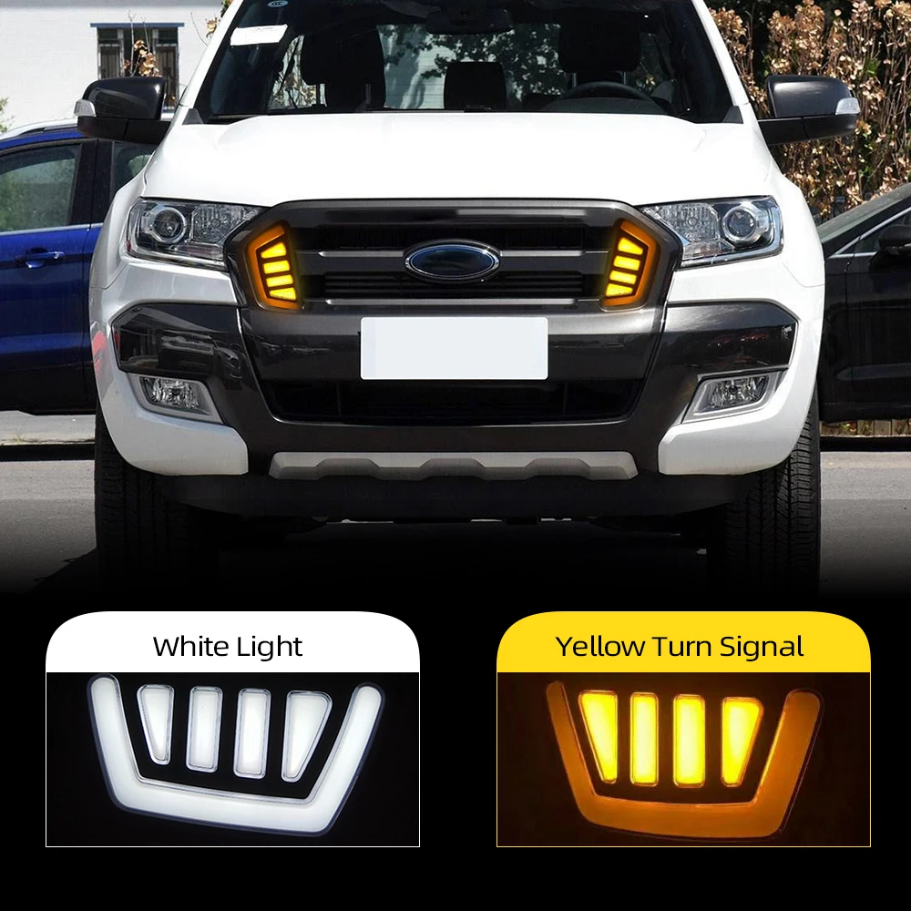 2 предмета в комплекте для Ford Ranger 2015 2016 2017 2018 светодиодный DRL Дневной светильник