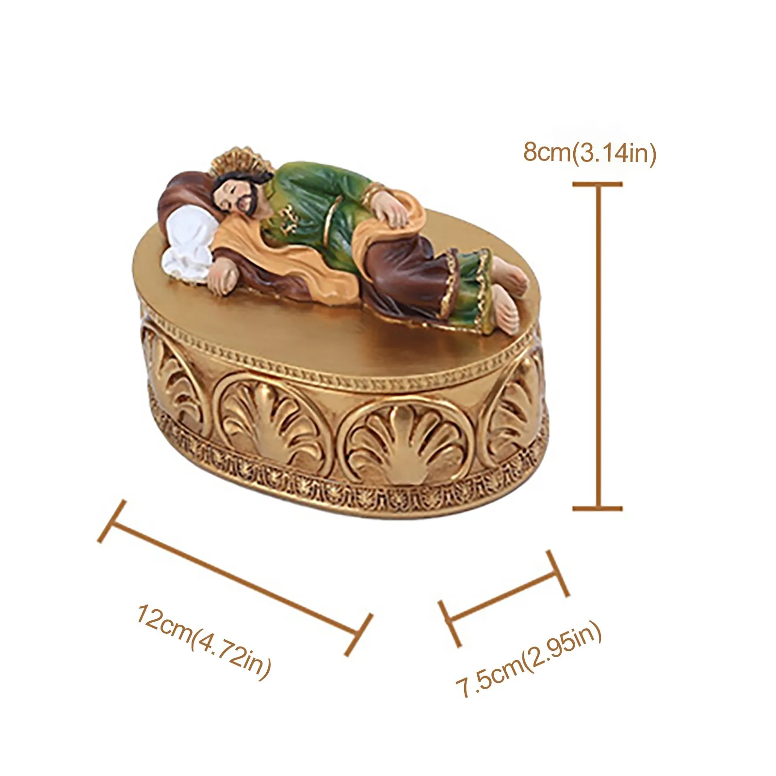 

Saint Joseph Sleeping Like Jewelry Box Display Rack Religious Statue Small Jewelry Display Cabinet Storage Rack Earring Rack