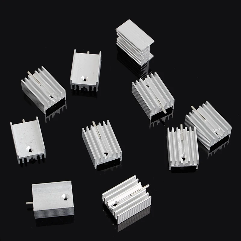 

10Pcs TO-220 Aluminum Heatsink Transistor Radiator Heatsink Cooler Cooling 21MM C7AA