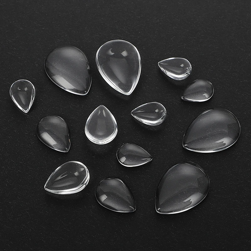 Прозрачный стеклянный кабошон с плоской задней поверхностью кабошоны для