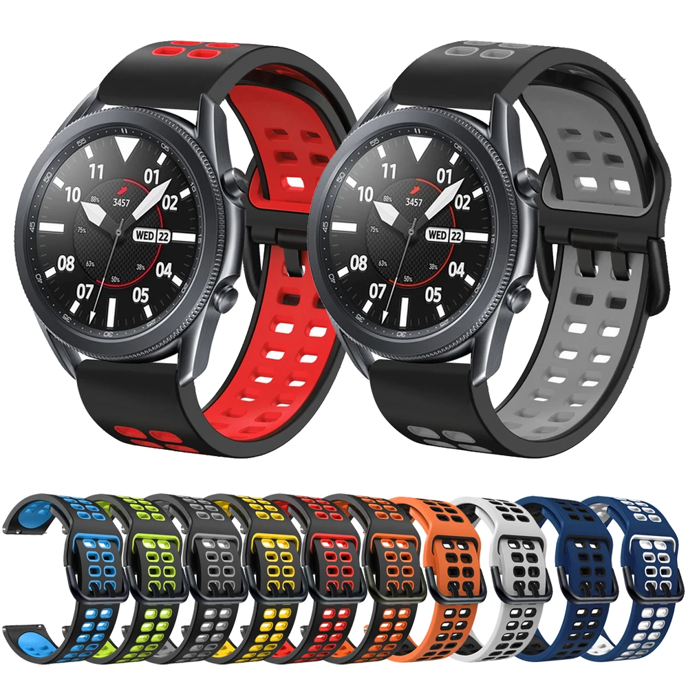 

Ремешок силиконовый для Samsung Galaxy Watch 3 45 мм/Galaxy Watch 46 мм/S3, спортивный сменный Браслет для умных часов, 22 мм