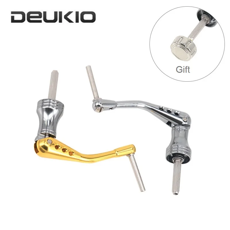 Рыболовная катушка из нержавеющей стали с ЧПУ складная ручка для спиннинга S