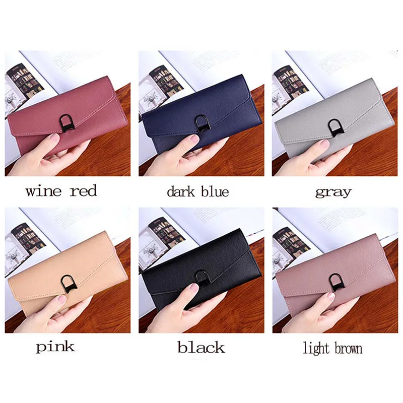 Женский кошелек из искусственной кожи клатч длинный держатель для карт сумочка