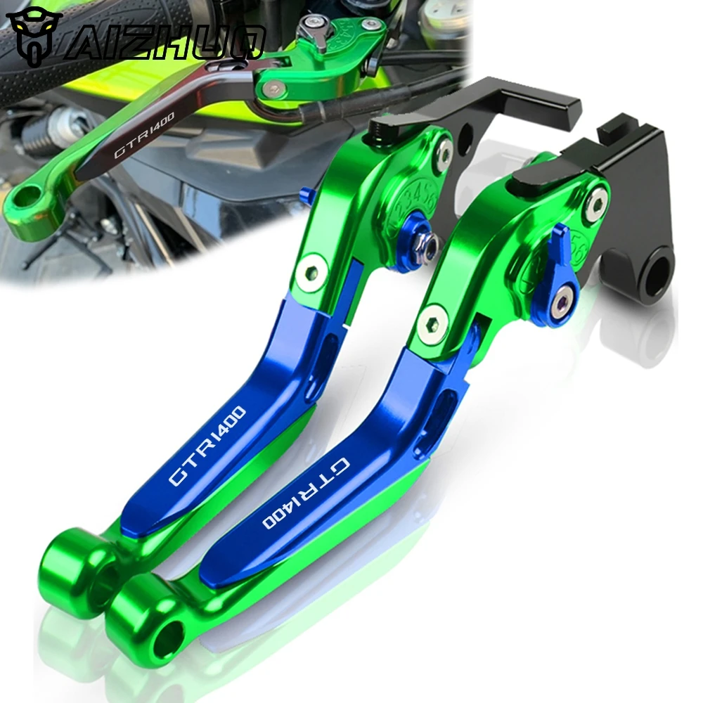 

Рычаги тормоза сцепления CNC GTR 1400 для KAWASAKI GTR1400, вогнутый 2007-2016, регулируемые выдвижные рычаги ручного тормоза для мотоцикла, аксессуары