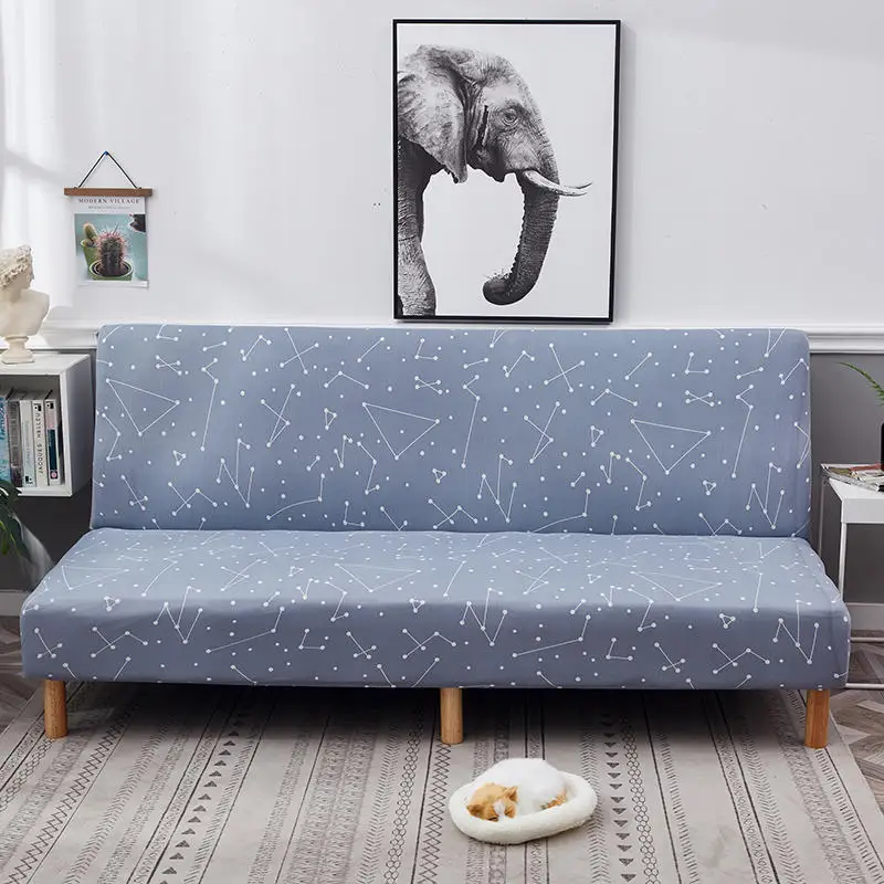 

Sofa Covers Without Armrest Simplicity Stars Animals Polyester Elastic for Living Room Furniture Slipcovers Protector