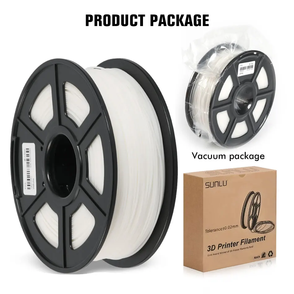 SUNLU PCL 3d Filament 1.75mm 1KG Low Temperature 3D Pens Filament Refills Dimension Accuracy +/-0.02 MM 3D Printing Materials