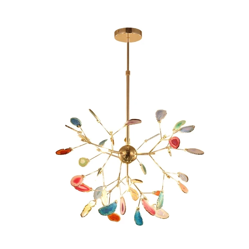 

Modern Luxury Art Designer Chandeliers Gold Crystal for Home Interiors Kitchen Bedroom Iron Art Tree Branch Lamp Indoor Decor