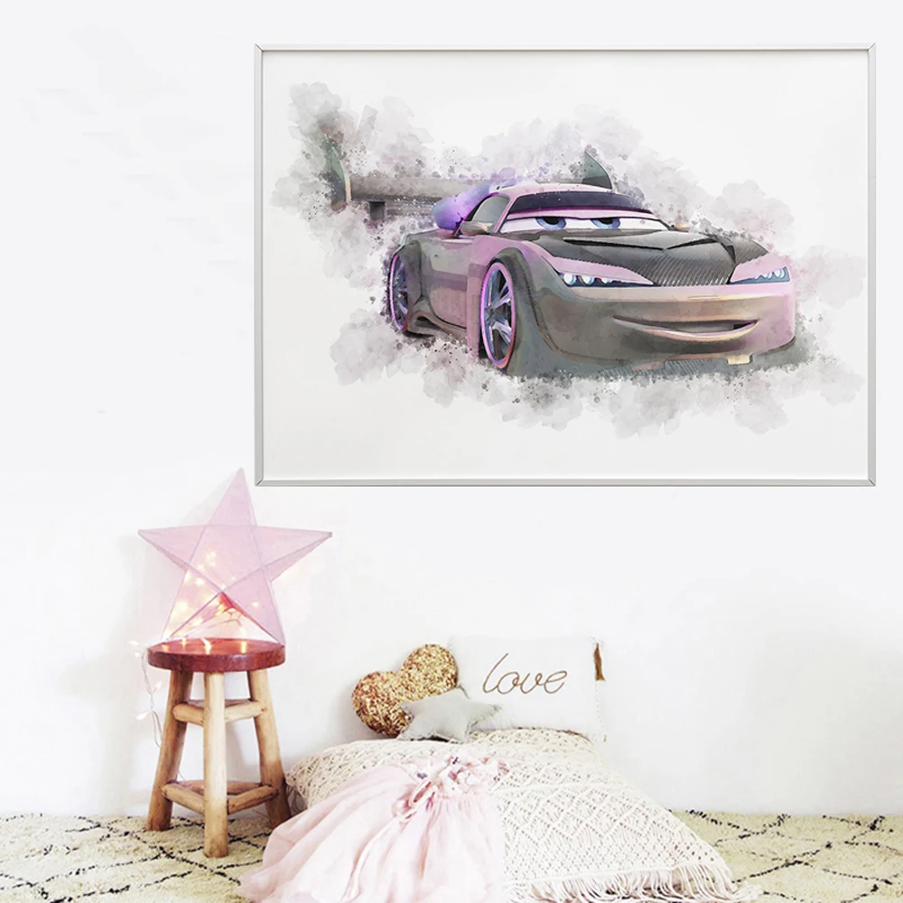 Детская комната Декор Живопись на холсте мультфильмы Disney фильм &quotТачки&quot