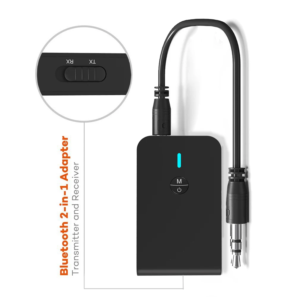 2 in 1 Wireless audio video adapter Transmitter Rechargeable Receiver for TV Computer Car Speaker Auxiliary HiFi Music Audio | Электроника