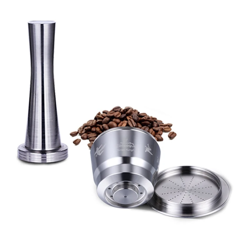 

3Pcs Espresso Capsulas Recargables Coffee Filter Stainless Steel Nespresso Refillable Capsule Reusable