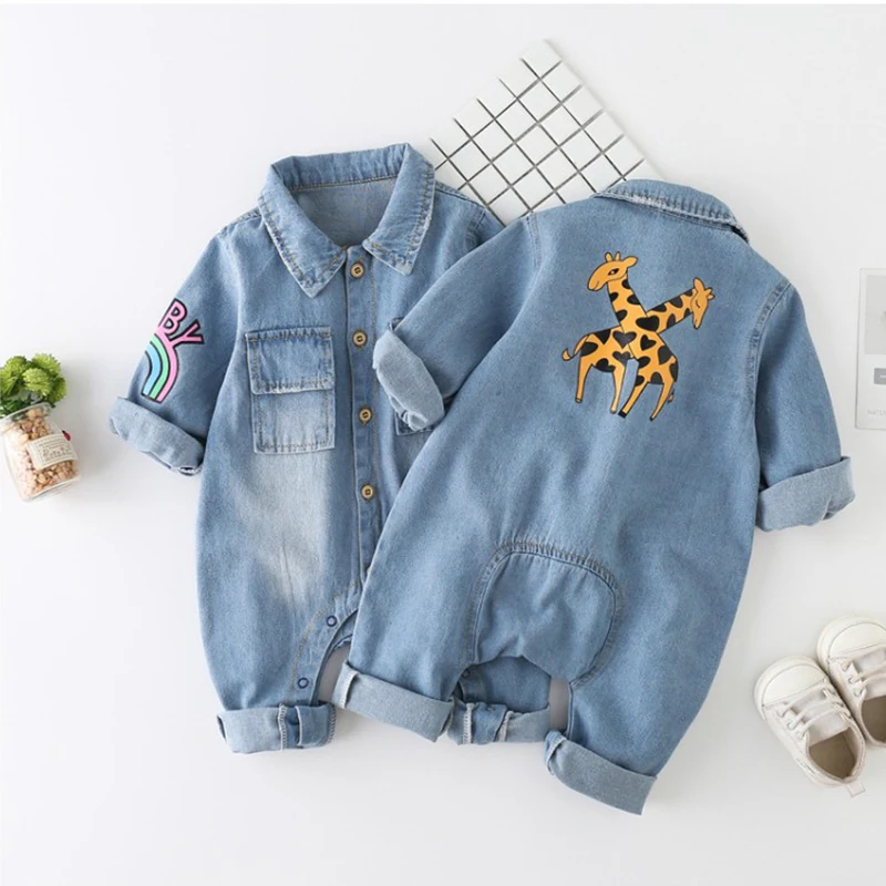 

Baby Clothes Spring Denim infant Romper Baby Girls Clothes Autumn Long Sleeve Unisex Baby Clothes Newborn Jumpsuit For Boys 0-3M