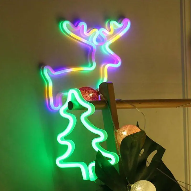 Светодиодный неоновый светильник Рождественская шляпа ночной Светильник