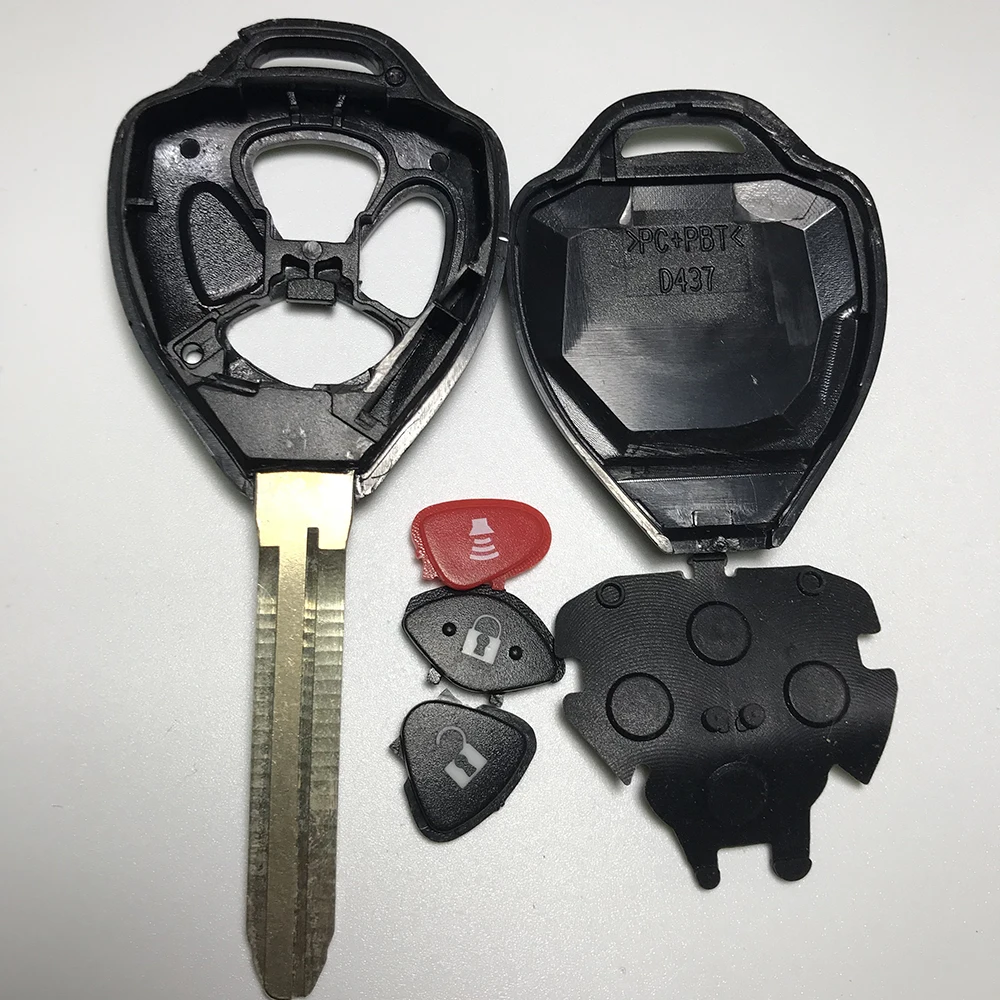 Самый дешевый 10 шт./лот 3-кнопочный чехол для дистанционного ключа Toyota