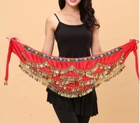 colorful beads gold coins credits drilled a double chain belly dance hip belt waist egypt 328 coins 145 cm length