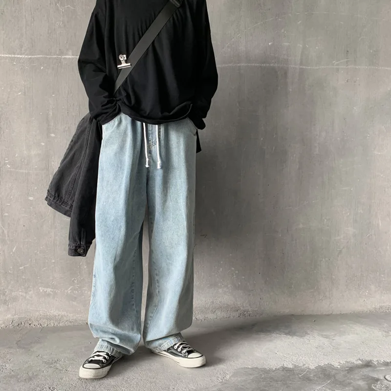Новинка весна осень 2020 свободные широкие джинсы в японском стиле ретро модные