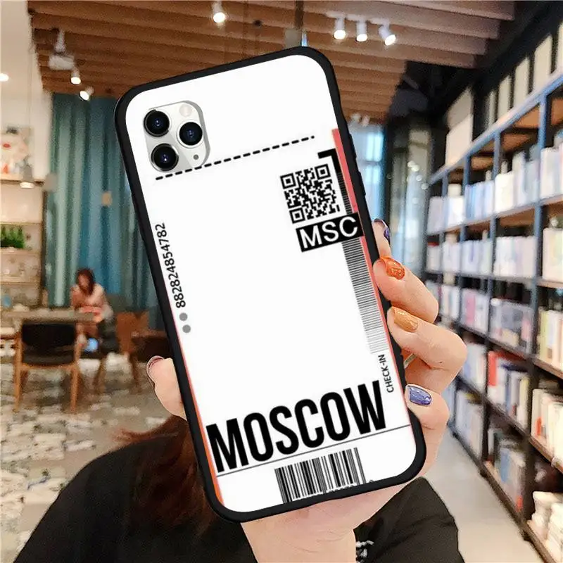 

Hot ins Funny Bar Label World ticke Phone Case for iPhone 11 12 pro MINI XS MAX 8 7 6 6S Plus X 5S SE 2020 XR