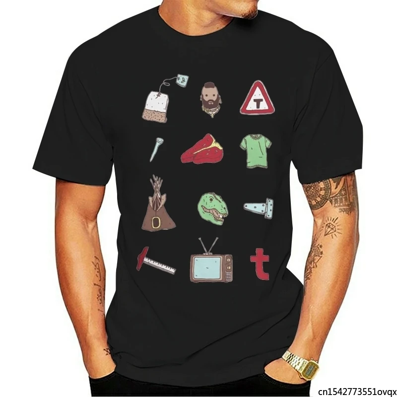 

Fashion Trend Tshirt Steak Clothes Tv Dinosaur Four Seasons Stretch & Spandex Casual Unisex Tee