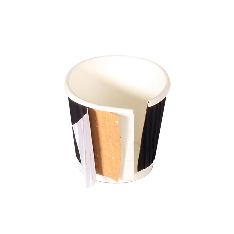 

80pcs High quality 4oz 100ml double layer disposable cups thick milk tea coffee drink paper cup commercial taste small cup