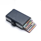Чехол-кошелек мужской, алюминиевый, с блокировкой, для кредитных карт, для визиток, 2021
