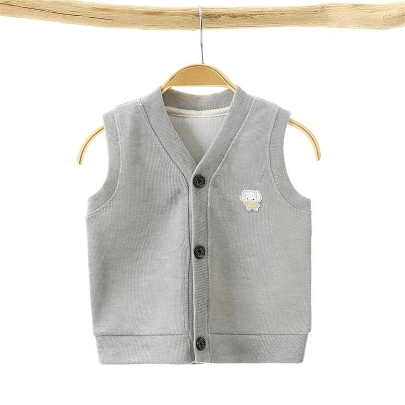 Детский жилет вязаный свитер Осенняя детская куртка из От 1 до 5 лет хлопка без
