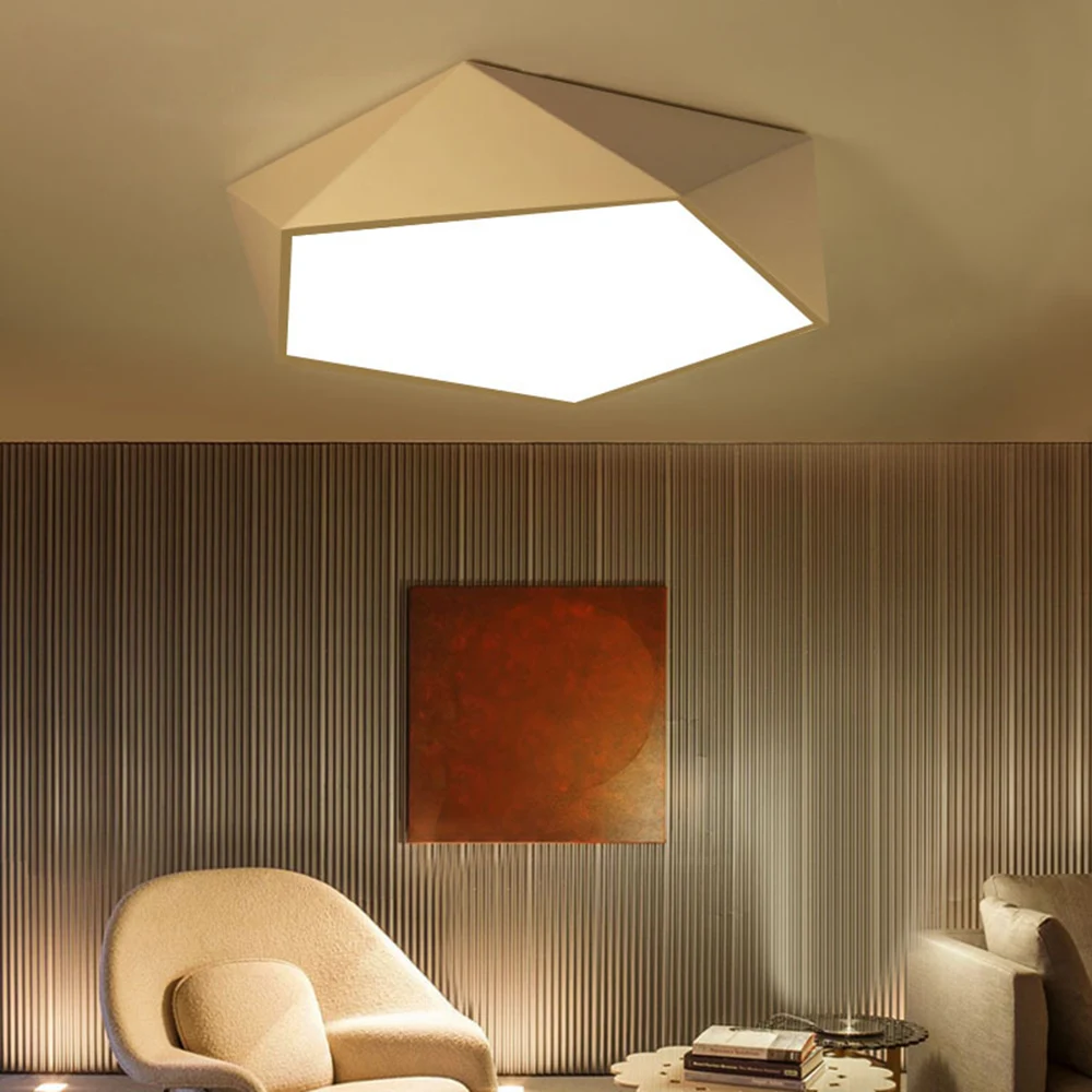 Скандинавский современный светодиодный потолочный светильник геометрической
