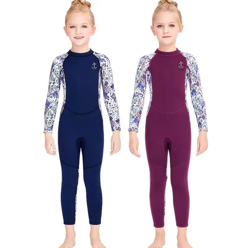 Новинка 2021 Цельный Детский комбинезон для дайвинга 2 5 мм с длинным рукавом