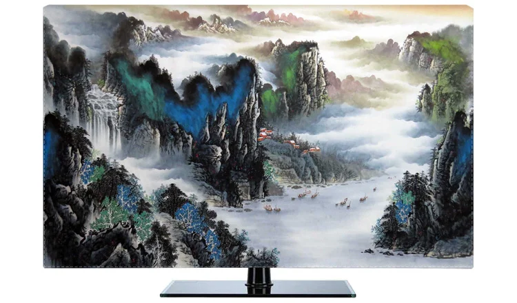 

Custom 19" - 80" 22 inch 75 inch Decorative Hood Cover for Screen LCD TV PC Mountain Hills Waterproof Multi-color