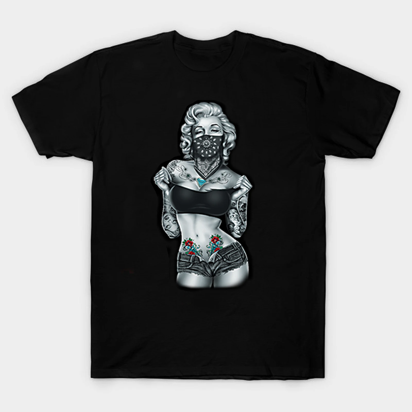 

Marilyn Monroe Tattoo Sex Goddess T-Shirt Summer Cotton Short Sleeve O-Neck Unisex T Shirt New S-3XL