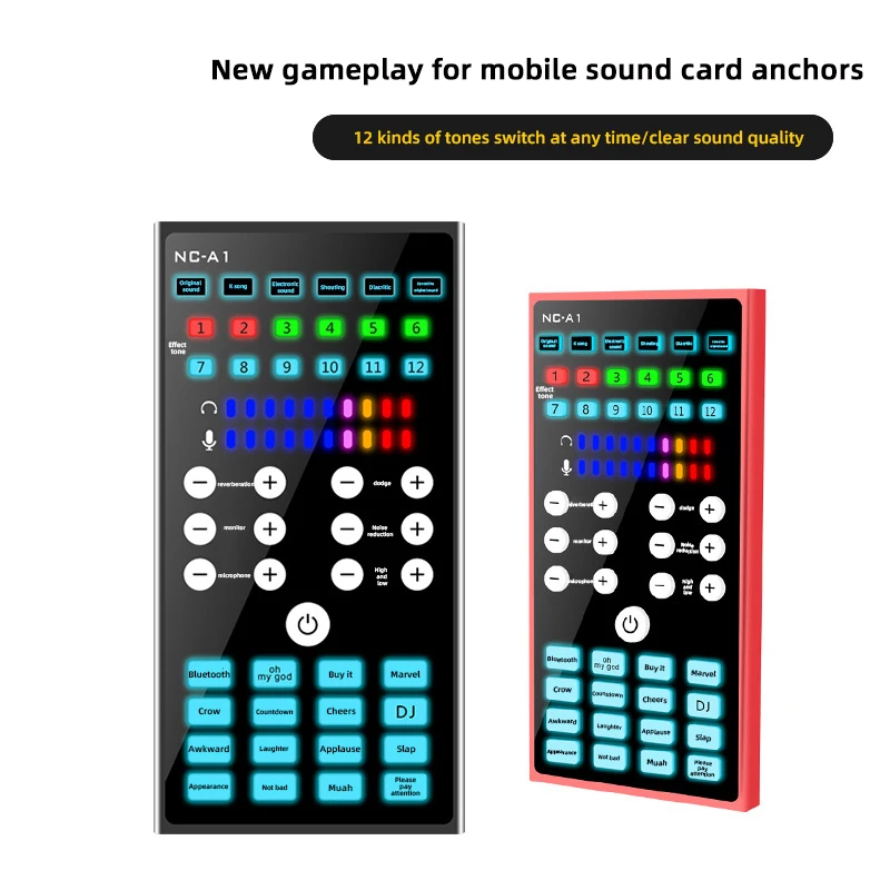 audio interface sound card mini mobile phone live streaming professional computer microphone recording bluetooth voice changer free global shipping