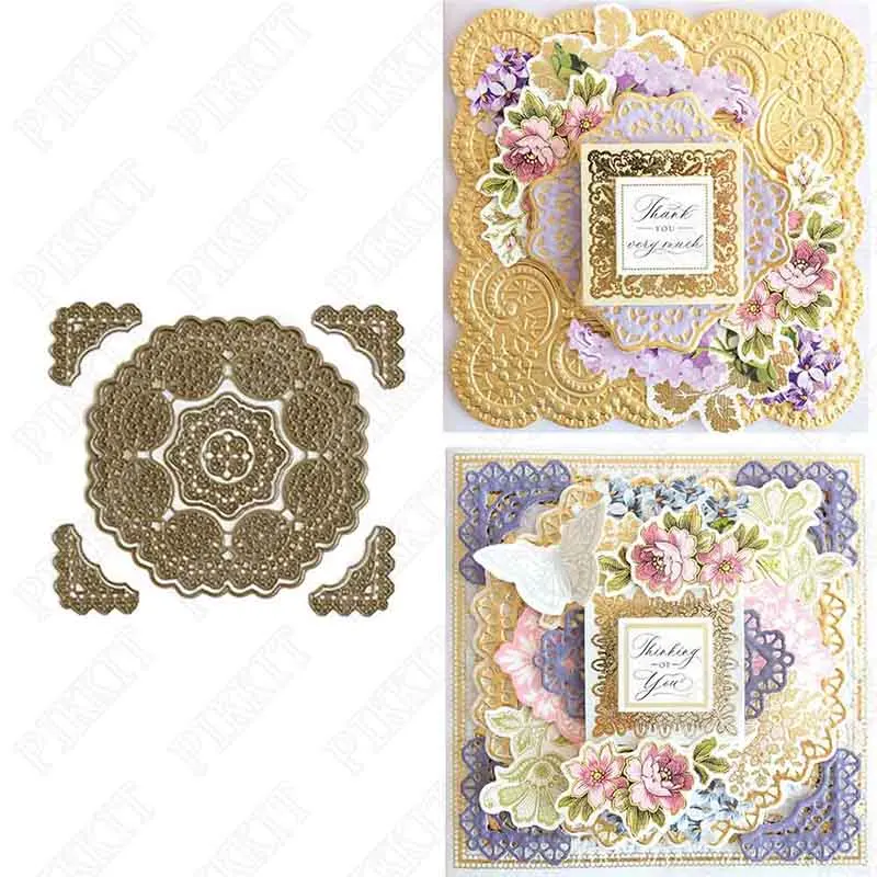 

Изысканный узор, металлические Вырубные штампы для «сделай сам», скрапбукинг, ремесла, вырубка, изготовление фотоальбомов, шаблон, украшени...