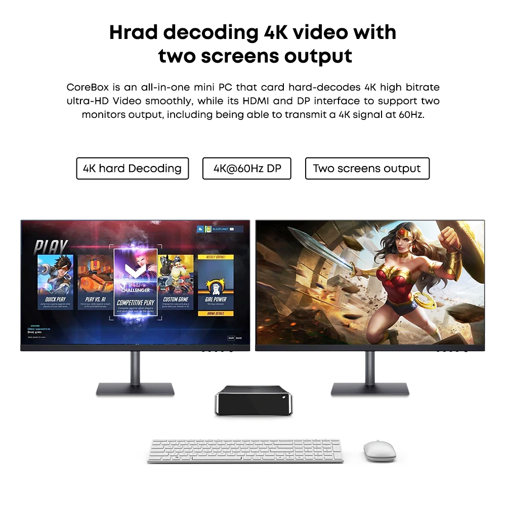CHUWI CoreBox Windows 10 PC Gamer Intel Core i5-8259U до 3 8 ГГц 16 Гб ОЗУ 512 ГБ SSD Iris Plus Graphics 655 настольный