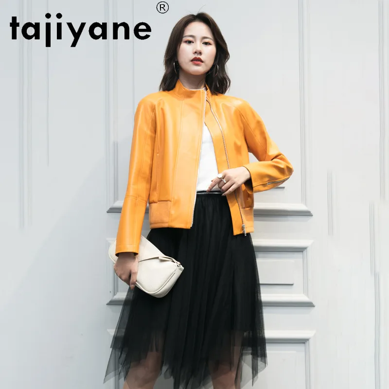 Куртка женская короткая из натуральной кожи на весну/осень | Женская одежда