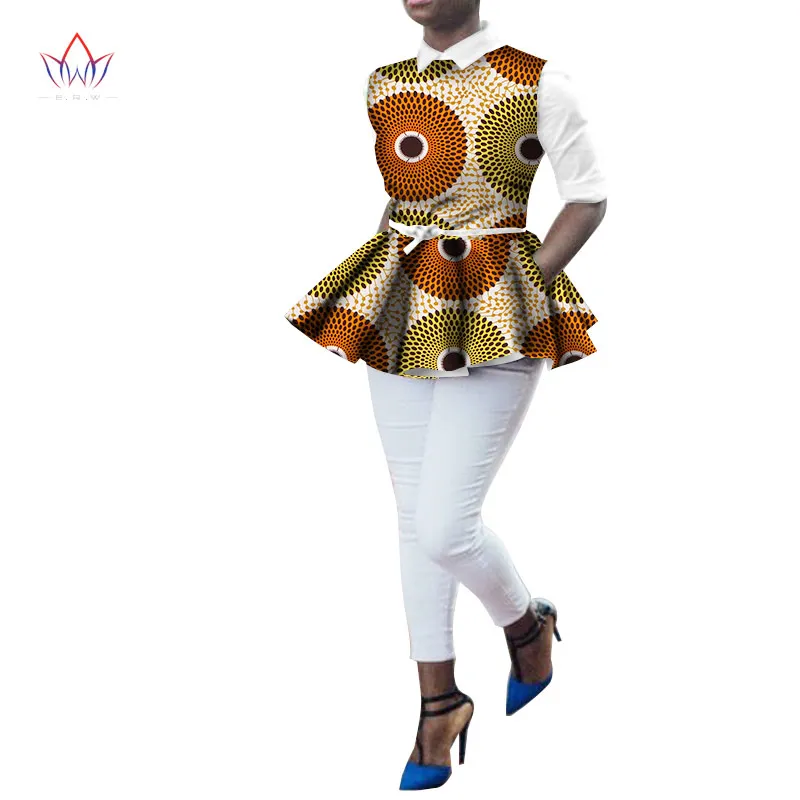 Рубашка женская летняя с длинным рукавом и африканским принтом WY2283 |