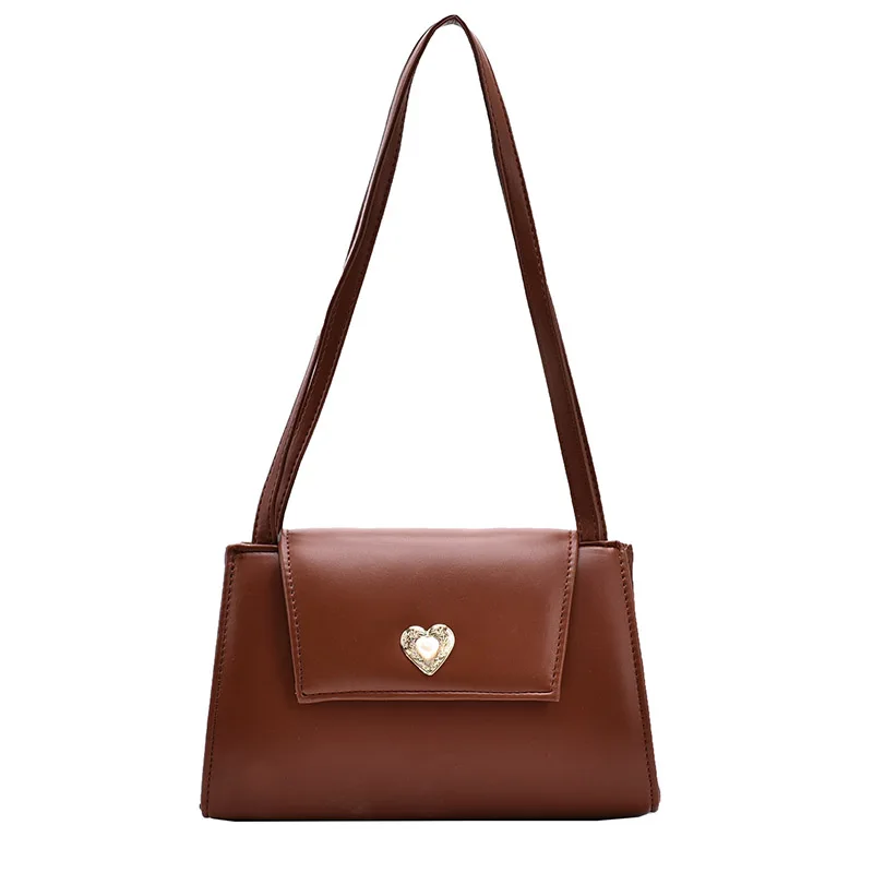 

Vintage Square Armpit bag 2020 New High quality PU Leather Women's Designer Handbag Travel Shoulder Bags Solid color Tote bag