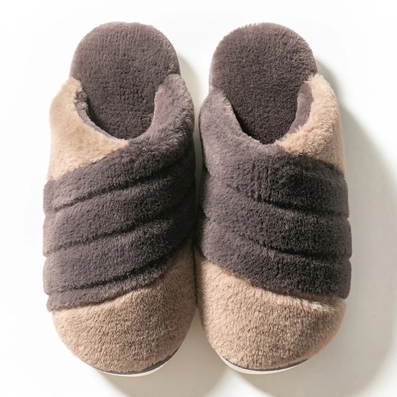 Тапки женские меховые в стиле унисекс модные домашние тапочки форме сердца