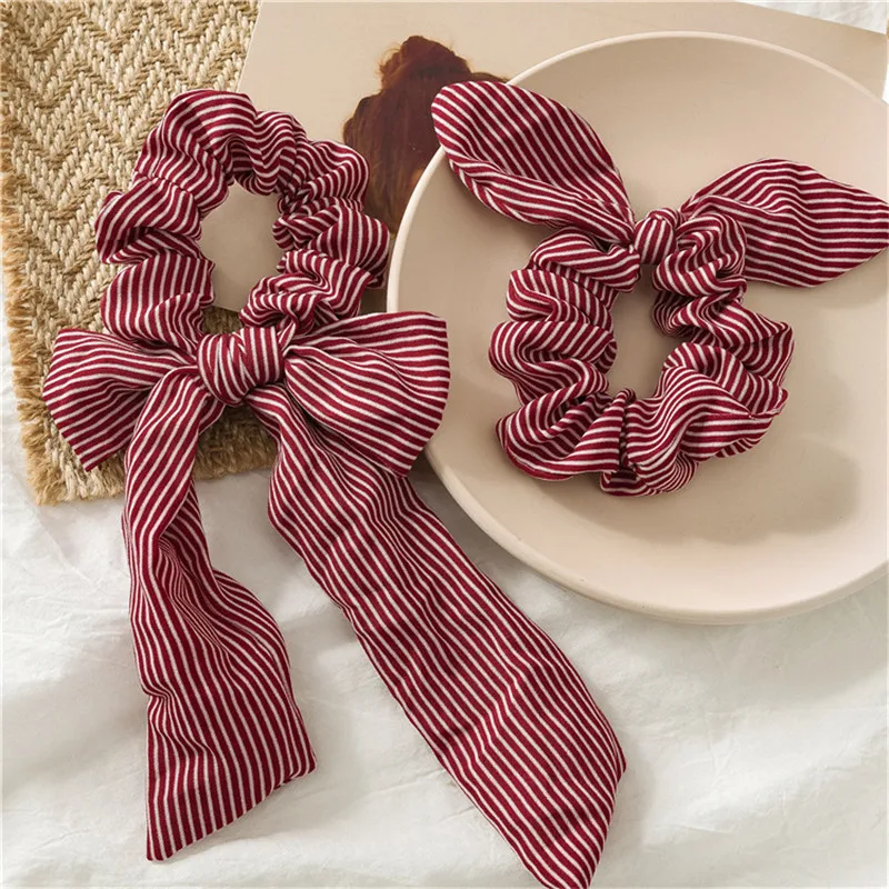 В полоску С заячьими ушками Резинка для волос женские туфли с бабочкой резинки