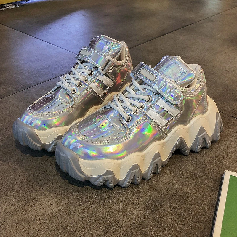 Женские кроссовки с массивным каблуком модная повседневная обувь женские