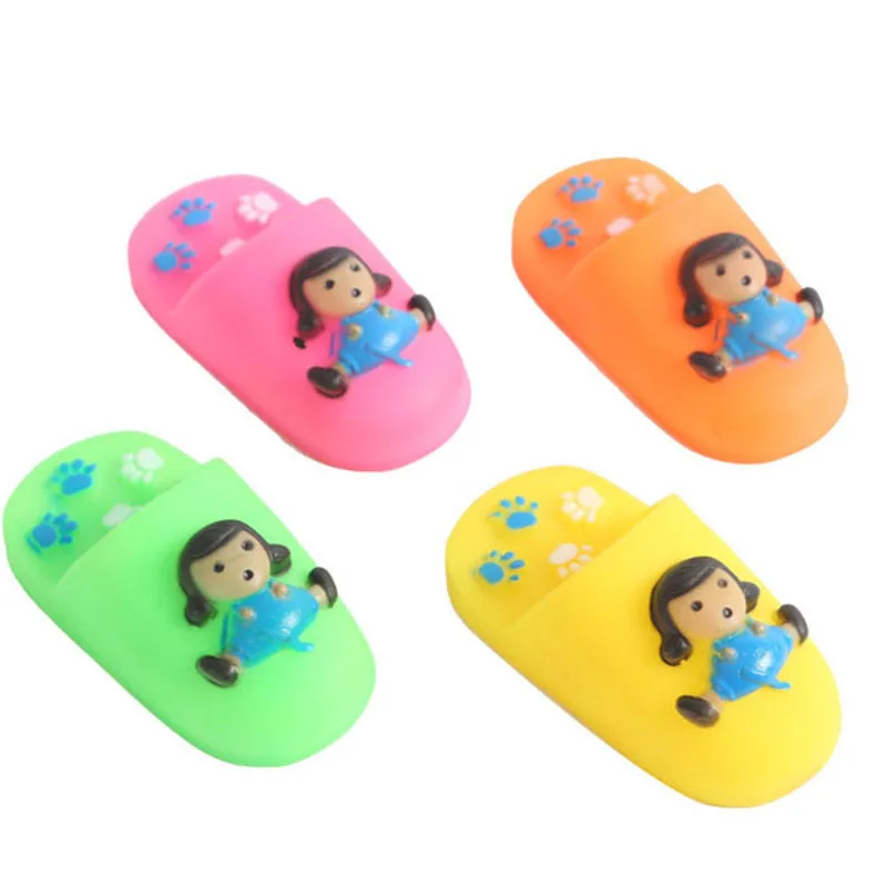 Игрушка пищалка для домашних питомцев игрушка в форме тапочек животных кошек