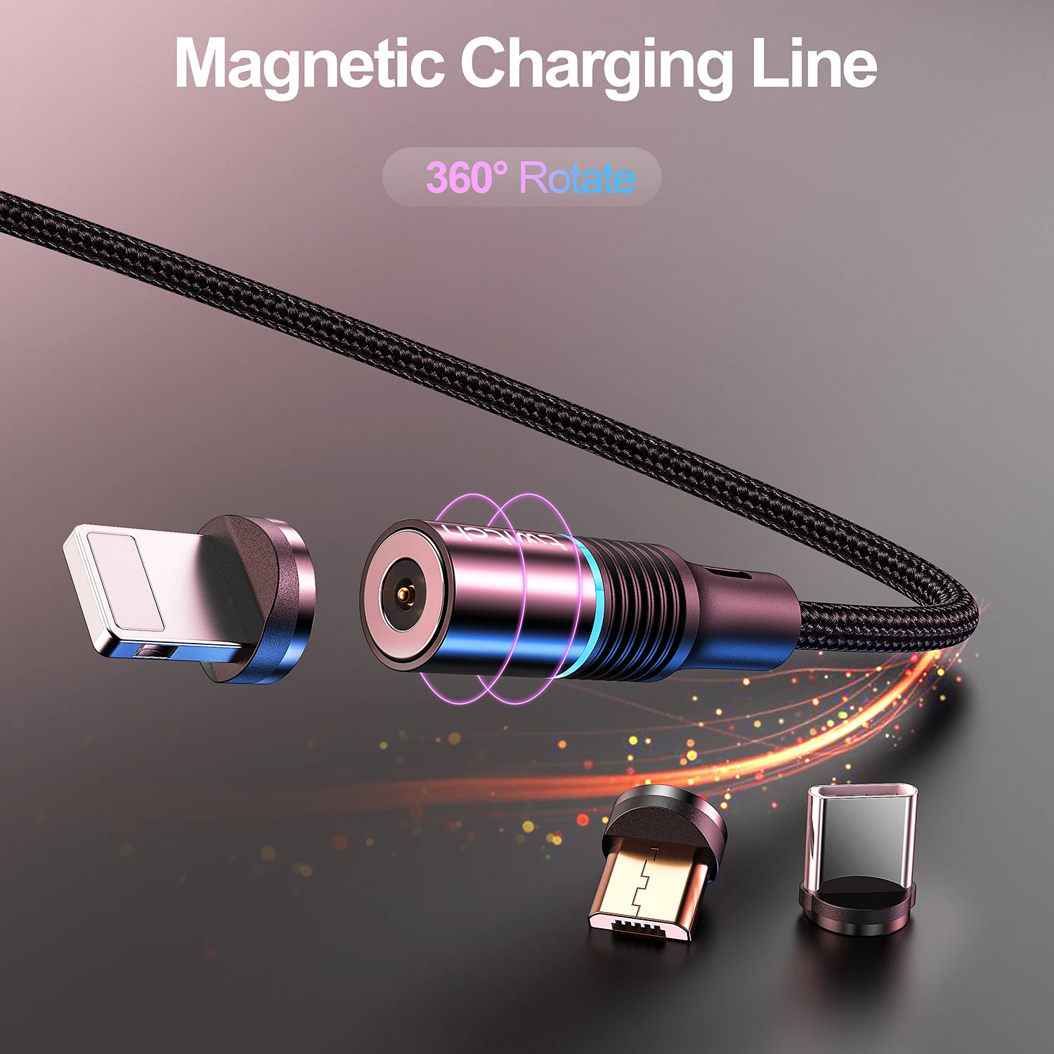 Магнитный usb-кабель Twitch для iPhone Xs Max Xr X 11 8 7 6 6s 5S iPad Магнитный кабель для быстрой зарядки мобильного телефона магнитное зарядное устройство