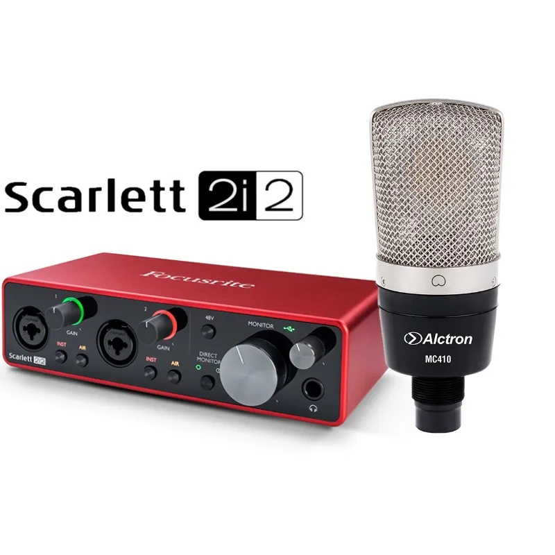 Модернизированный Focusrite Scarlett 2i2 3 го поколения аудио интерфейс записи USB звуковая