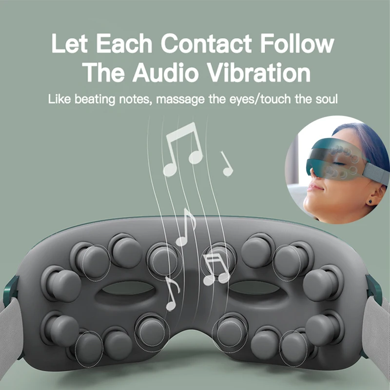 

Smart Eye Massager Vibration Music Eye Care Instrumen Glasses Relieve Eyes Fatigue Dark Circles Eye Mask for Sleeping