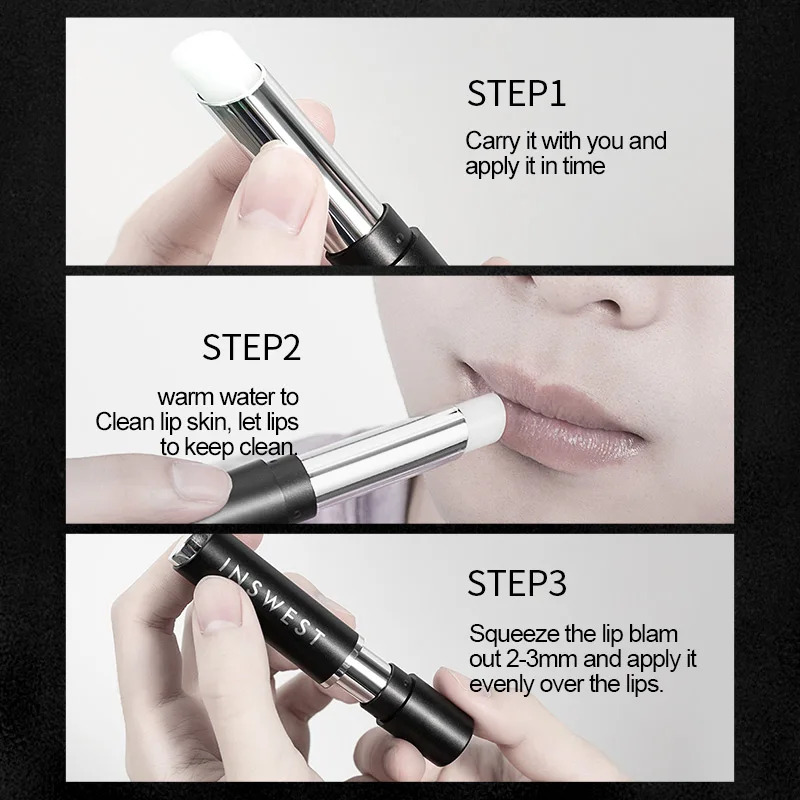 INSWEST мужской керамический увлажняющий бальзам для губ гиалуроновая кислота